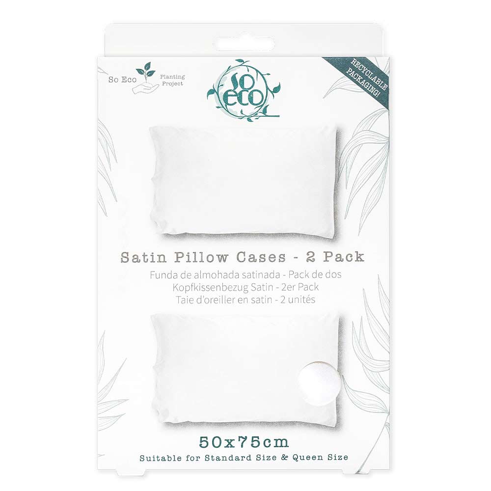 So Eco Satin Pillow Case - Double Pack | GLAMBEAUTY