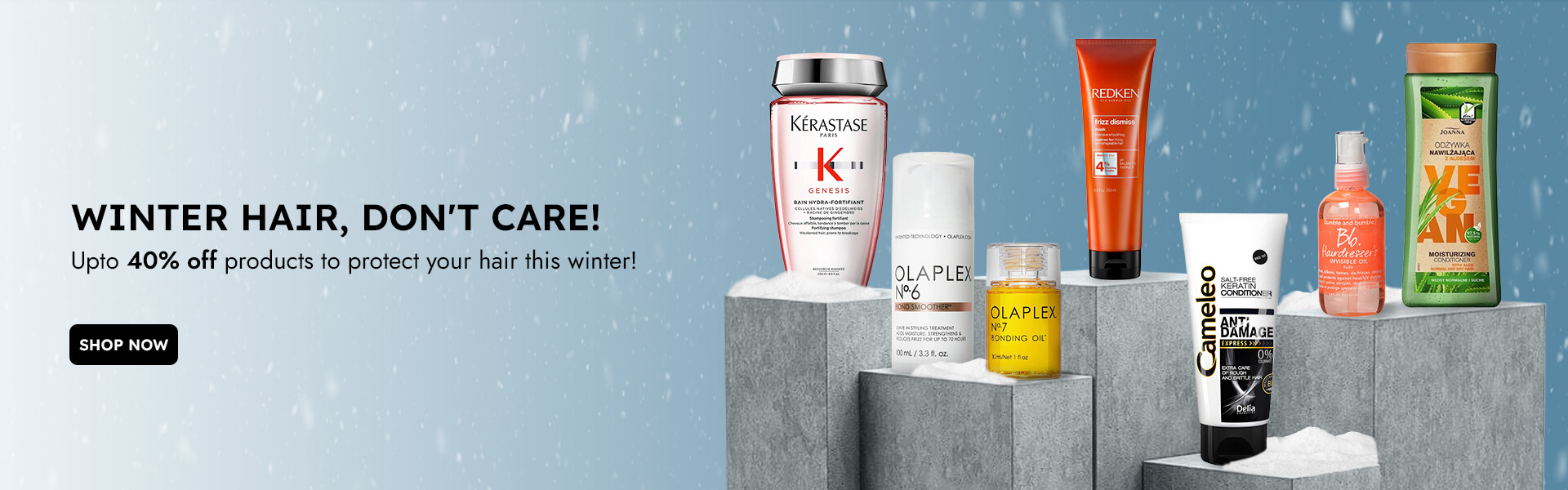 Upto 40% off on hair care products in this winter